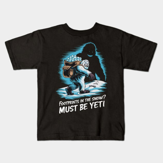 Mystical Trek - Yeti's Winter Wanderlust Kids T-Shirt by WEARWORLD